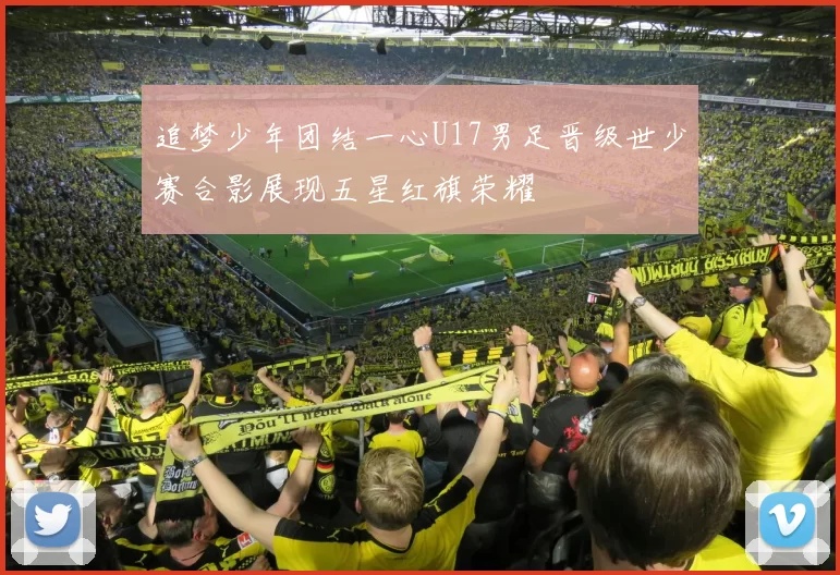 追梦少年团结一心U17男足晋级世少赛合影展现五星红旗荣耀